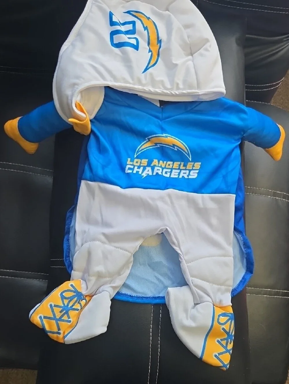 NFL Los Angeles Chargers Blue, White & Yellow Dog Outfit